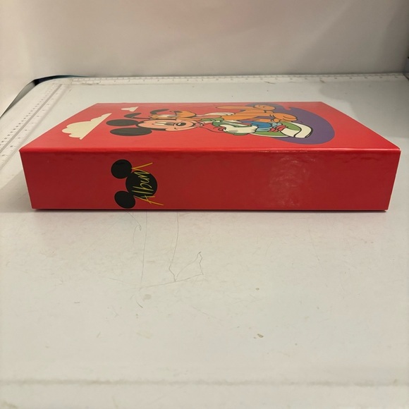 Vintage Disney Mickey Mouse Pluto red 3 ring binder made in Montreal Canada - Picture 2 of 11